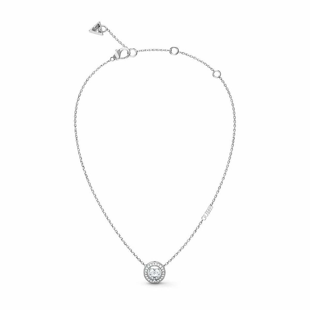 Ketting Dames Guess JUBN04667JWRHT-U 45 cm Zilverkleurig