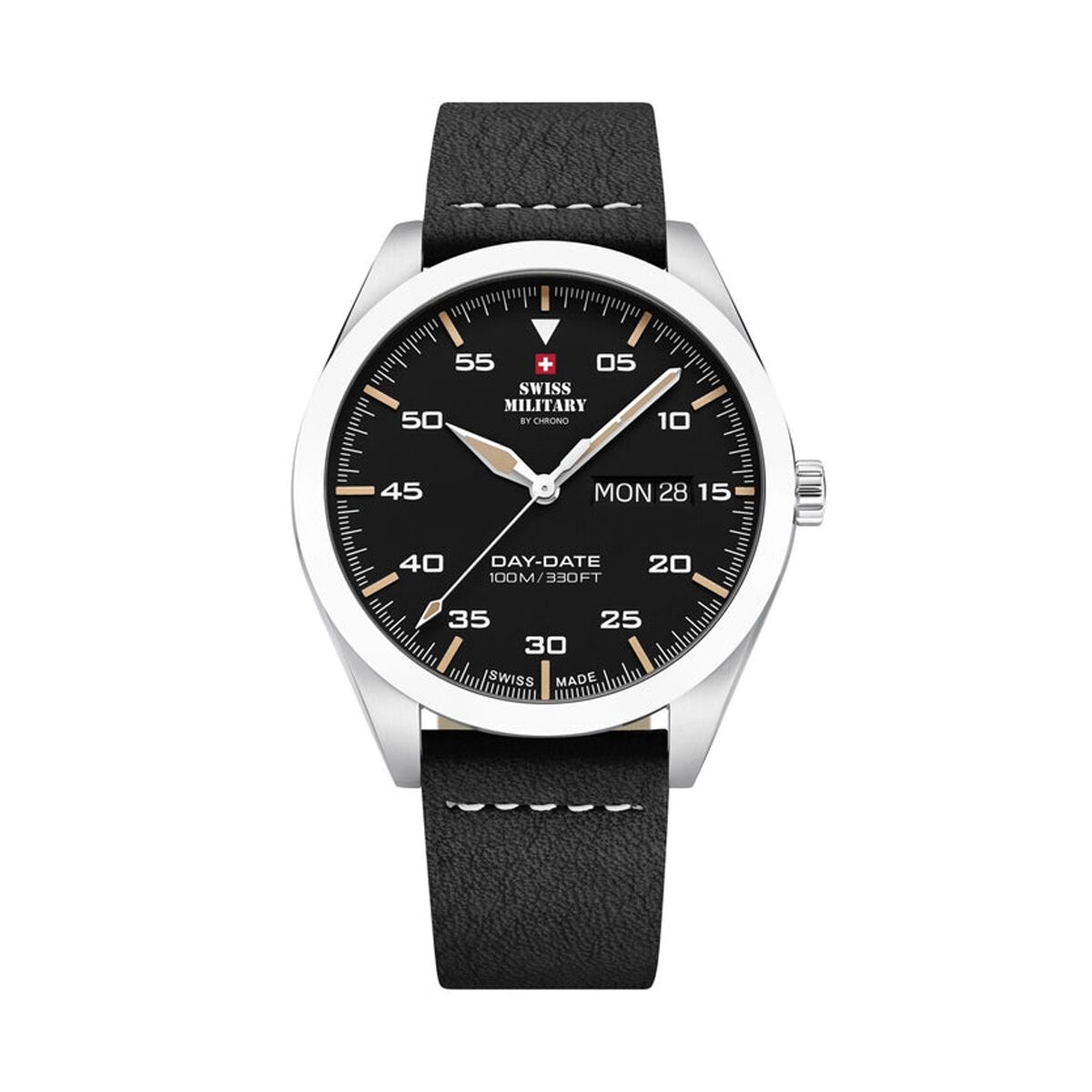 Ανδρικά Ρολόγια Swiss Military Chrono SM34087.04 Μαύρο
