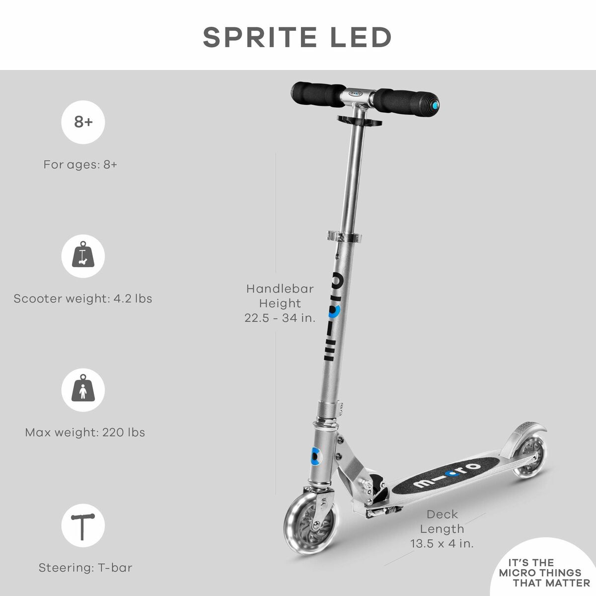 Image secondaire de Trottinette Micro SA0216 Argenté