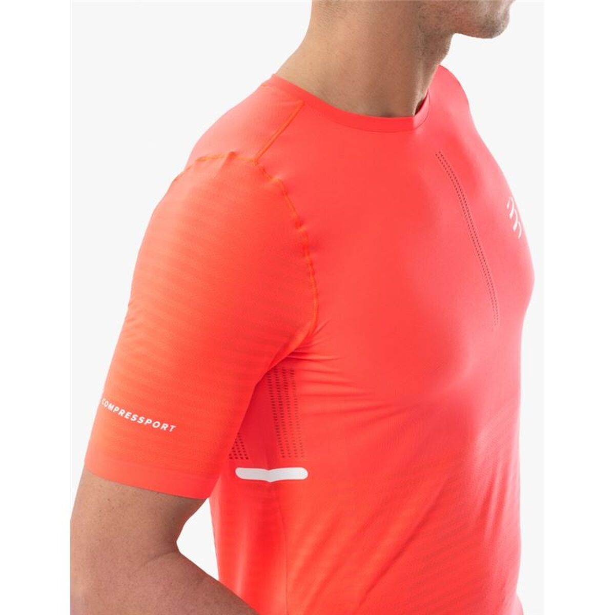 Heren-T-Shirt met Korte Mouwen Compressport Pro Racing Rood
