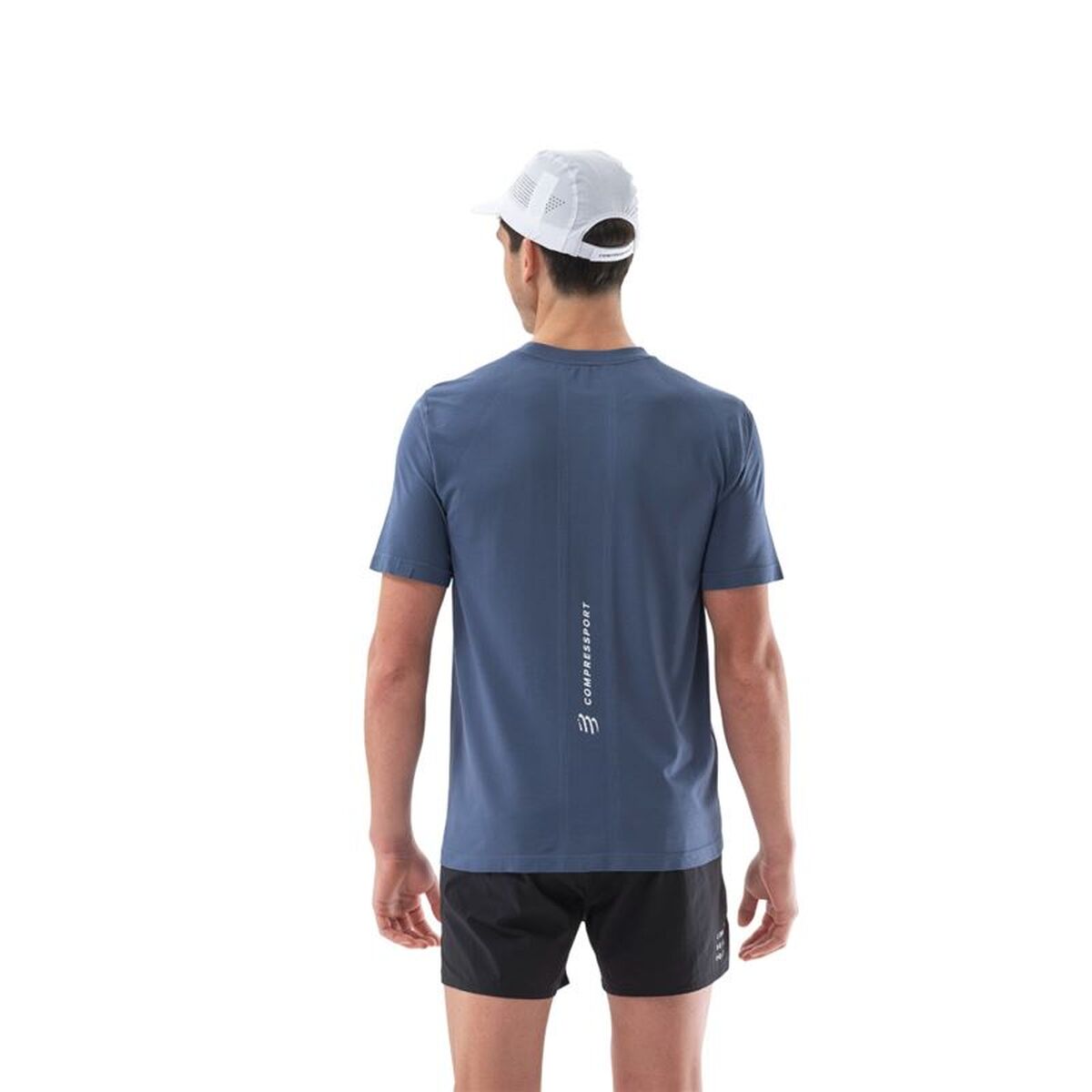 Heren-T-Shirt met Korte Mouwen Compressport Performance Blauw