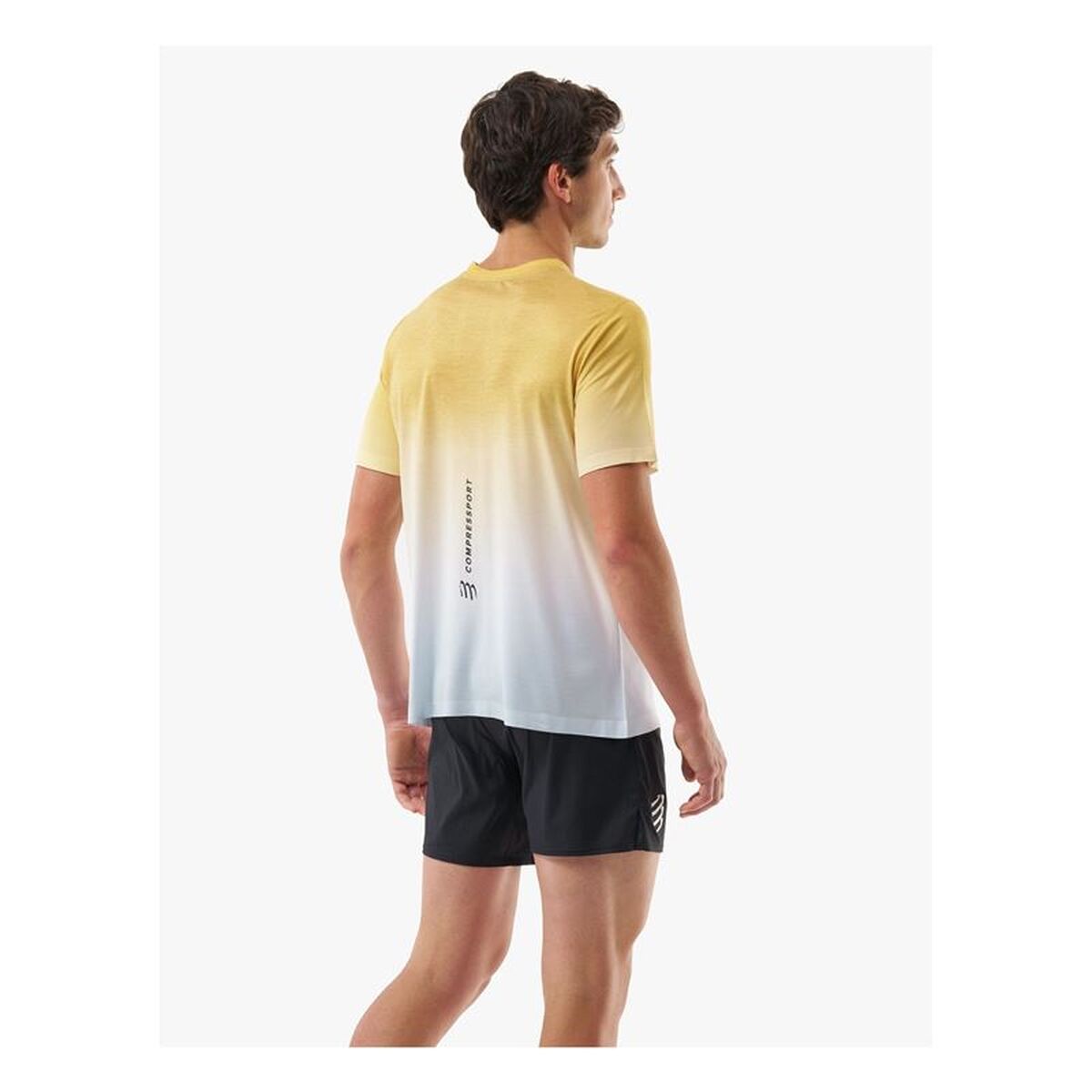 Heren-T-Shirt met Korte Mouwen Compressport Performance Geel