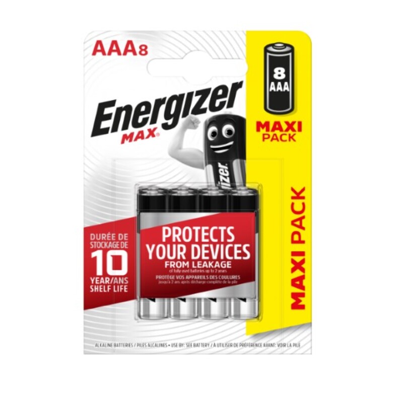 Pilas Energizer Max LR03 AAA (8 pcs)