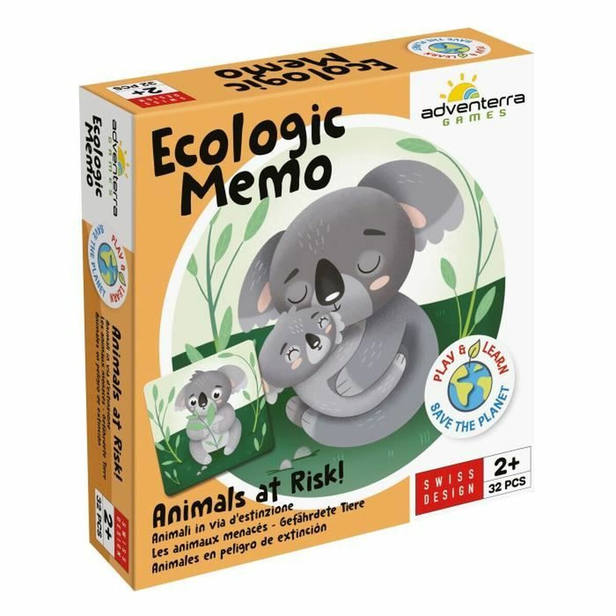 Εκπαιδευτικό παιχνίδι Adventerra Memo Ecológico Animales en Peligro