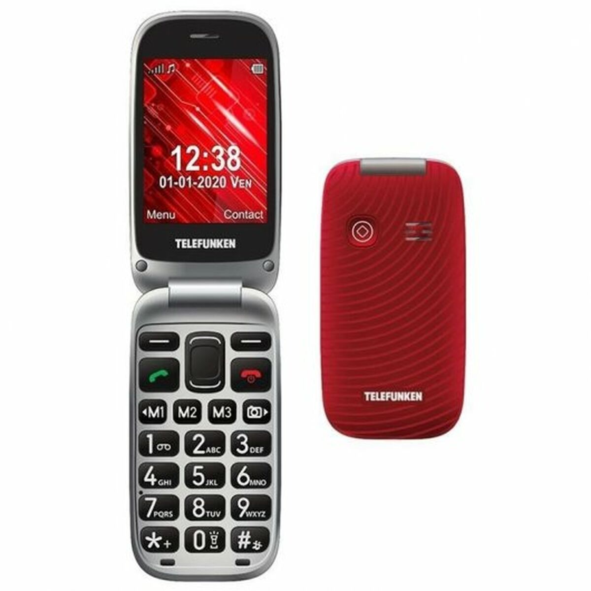 Mobilbatteri Telefunken TF-GSM-560-CAR-RD 64 GB RAM Rød