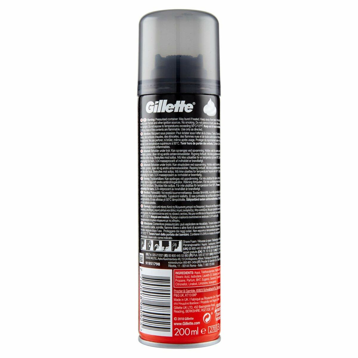 Scheerschuim Gillette GSFR 200 ml