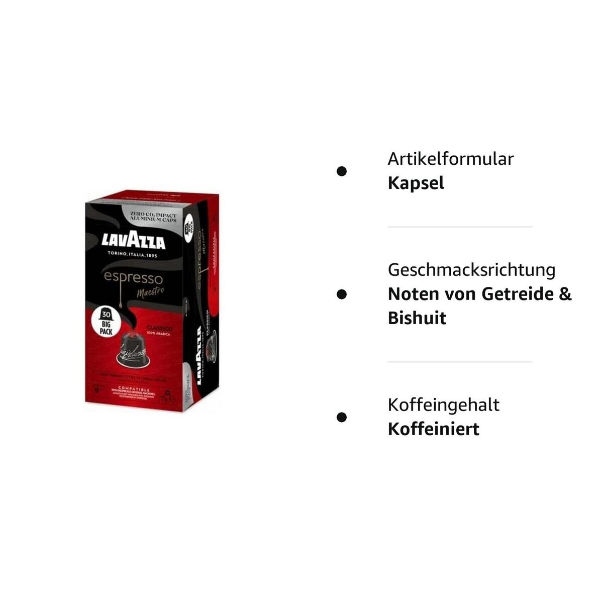 Koffiecapsules Lavazza Espresso Maestro 4 Onderdelen 30 Onderdelen (30 Stuks)