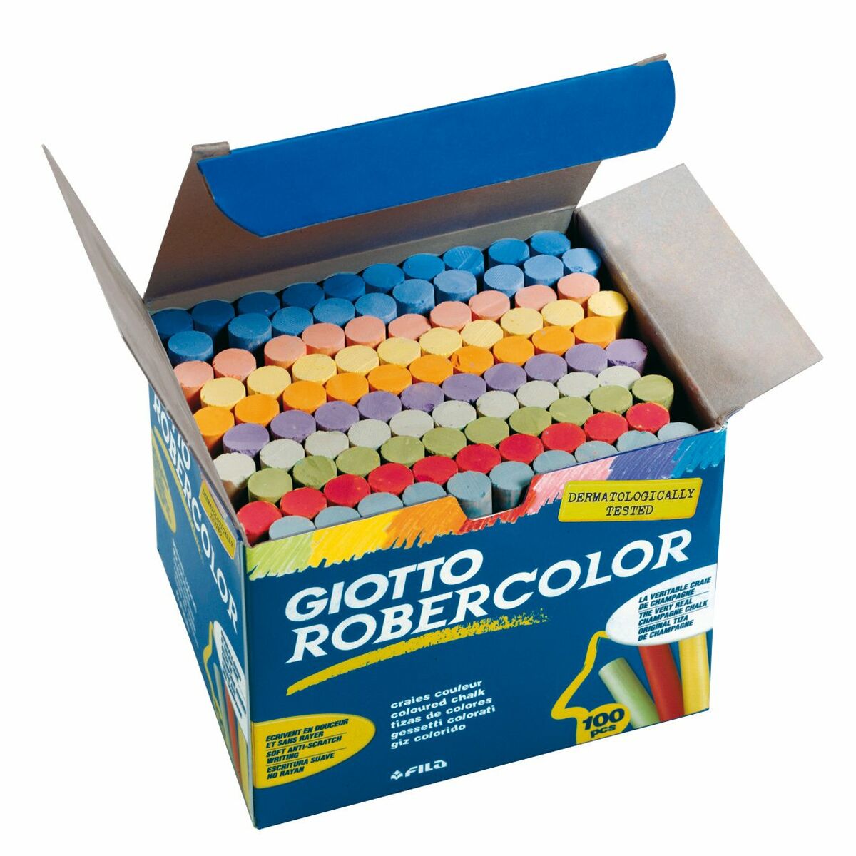 Craies Giotto Robercolor Multicouleur Anti-poussière 100 Pièces