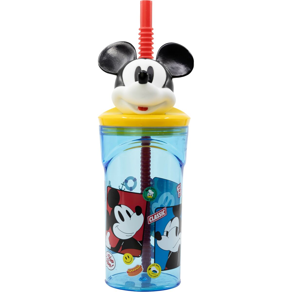 Kubek ze Słomką Mickey Mouse CZ11336 3D Niebieski