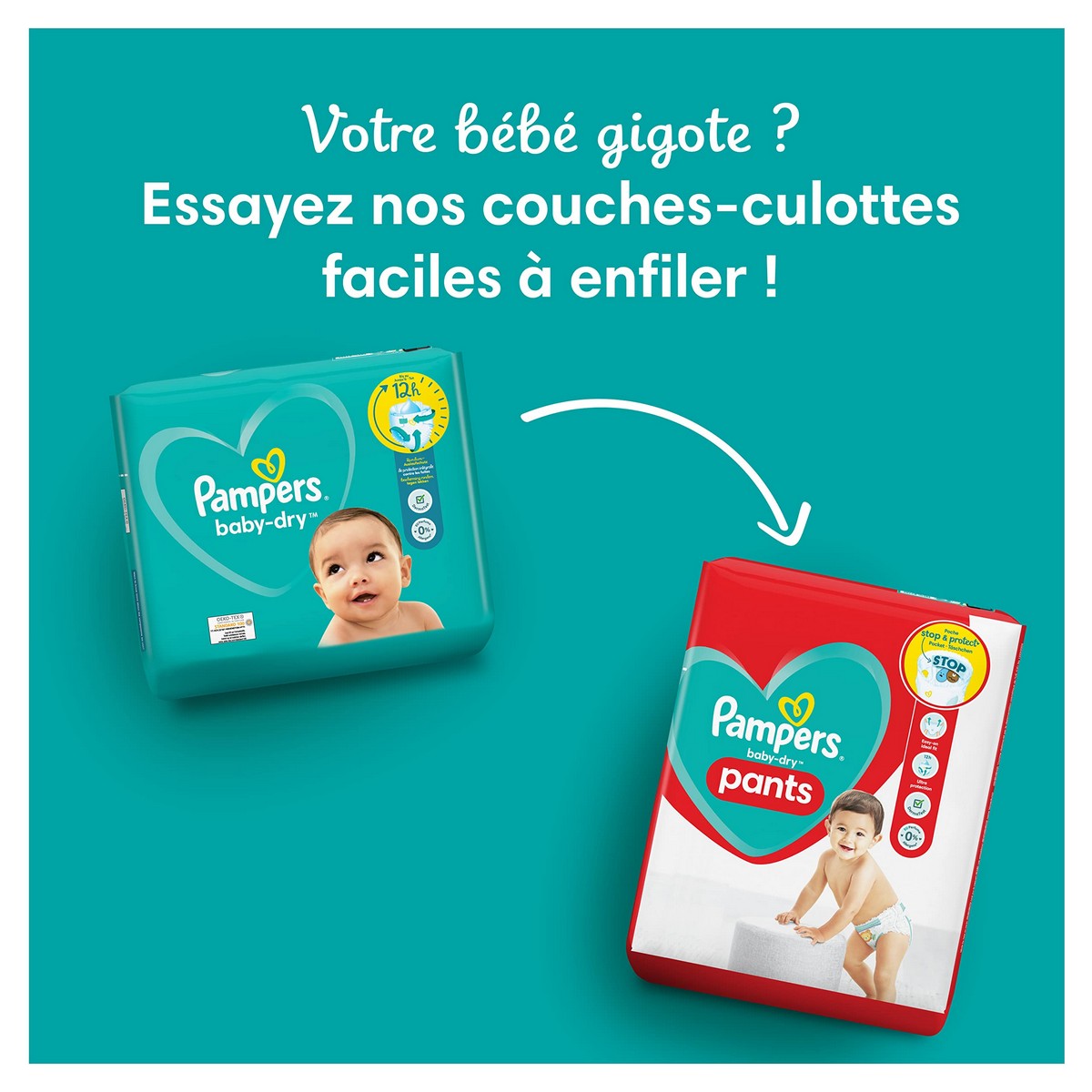 Pannolini Usa E Getta Pampers Baby Dry (100 Uds) (17+ Kg)