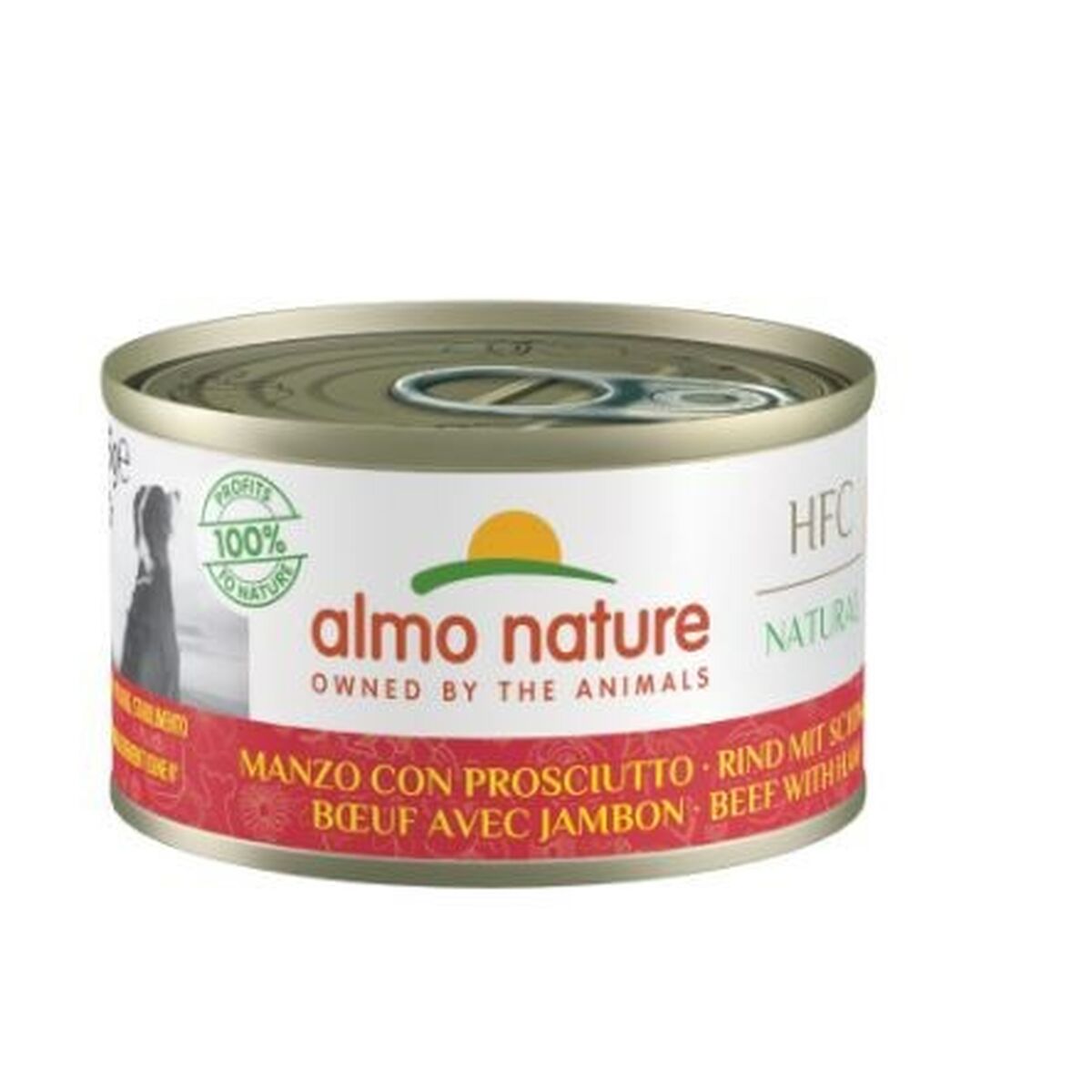 Alimentation humide Almo Nature HFC NATURAL Jambon Veau 95 g