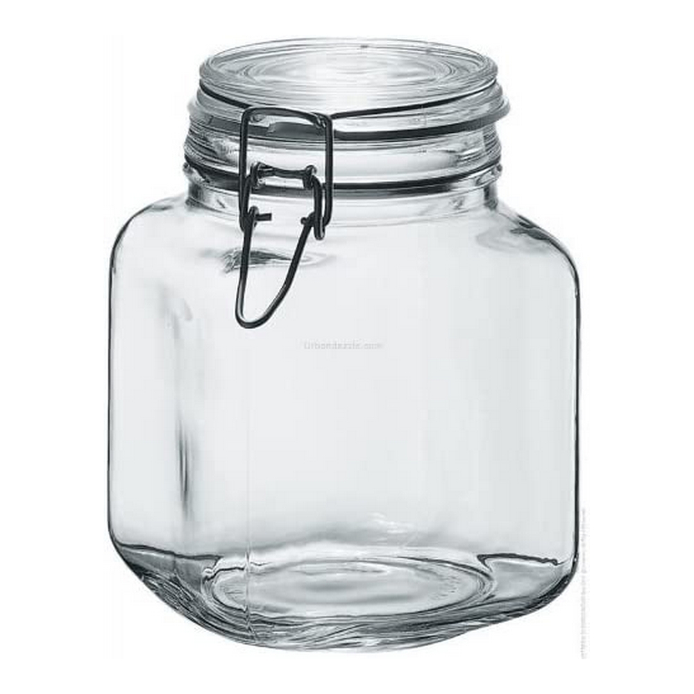 Glass Jar Borgonovo Primizie Hermetic Transparent (12 x 12 x 17 cm) (1700 cc)