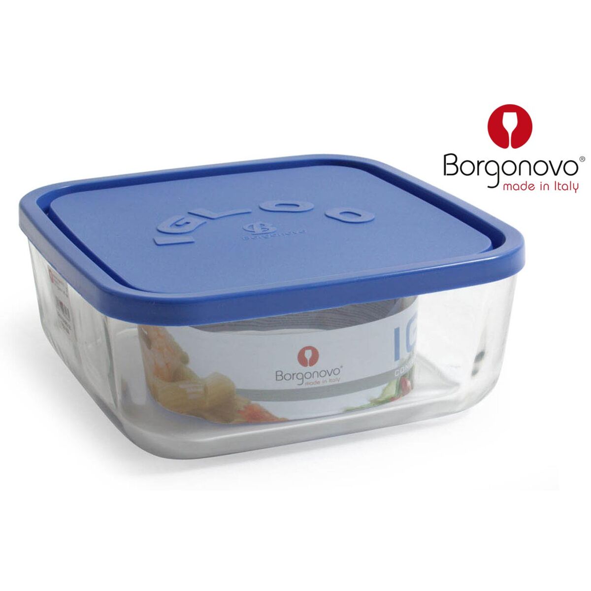 Lunch box Borgonovo Igloo Blue 22 x 22 x 9 cm 18,5 x 18,5 x 7,4 cm, view 2