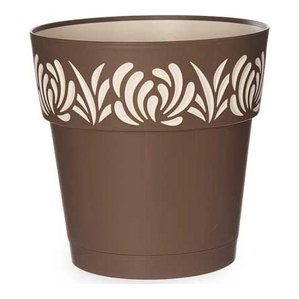Self-watering pot Gaia Brown Plastic (25 x 25 x 25 cm)