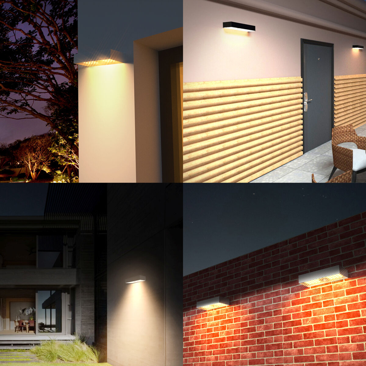 Wandlamp Velamp TEGEL Zwart Polycarbonaat 6 W 800 lm (4000 K)