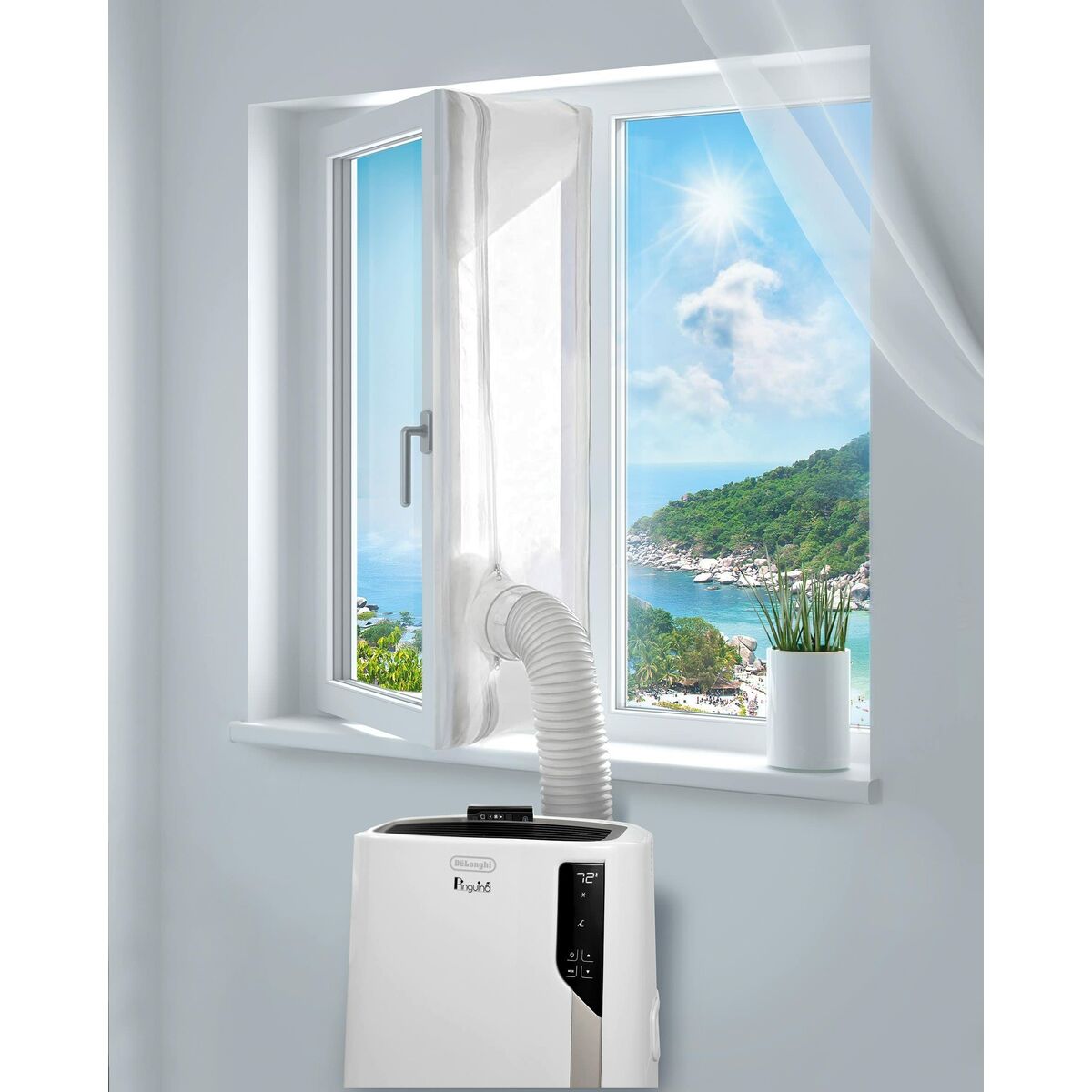 Raamafdichting voor airconditioning DeLonghi DLSA012 Wit