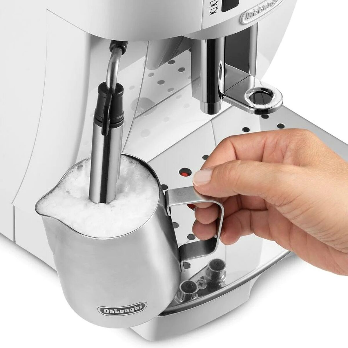Image secondaire de Cafetière superautomatique DeLonghi ECAM 21.117 W Blanc 1450 W 15 bar 2 Tasses 1,8 L