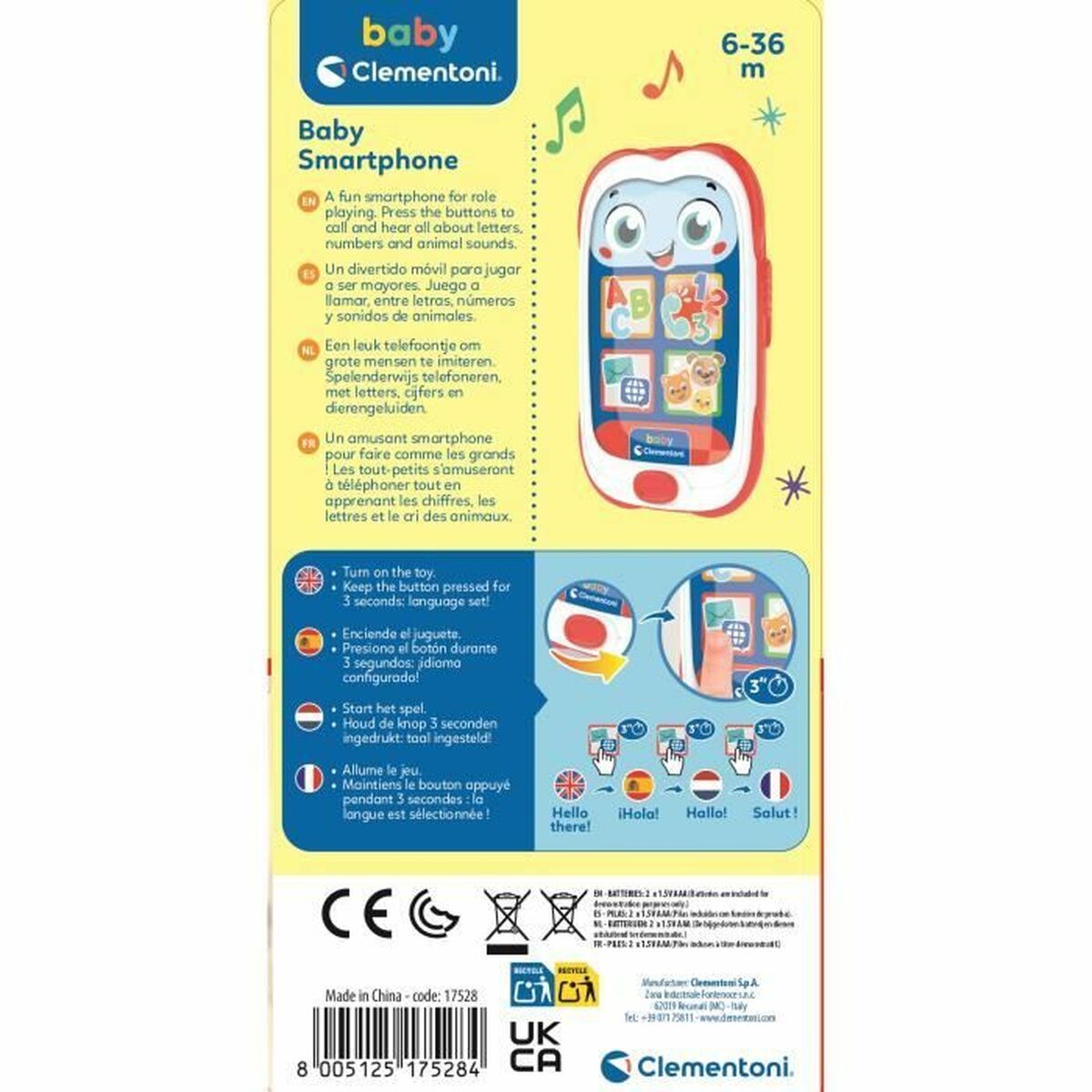 Afbeeldingen van Toy telephone Clementoni Baby
