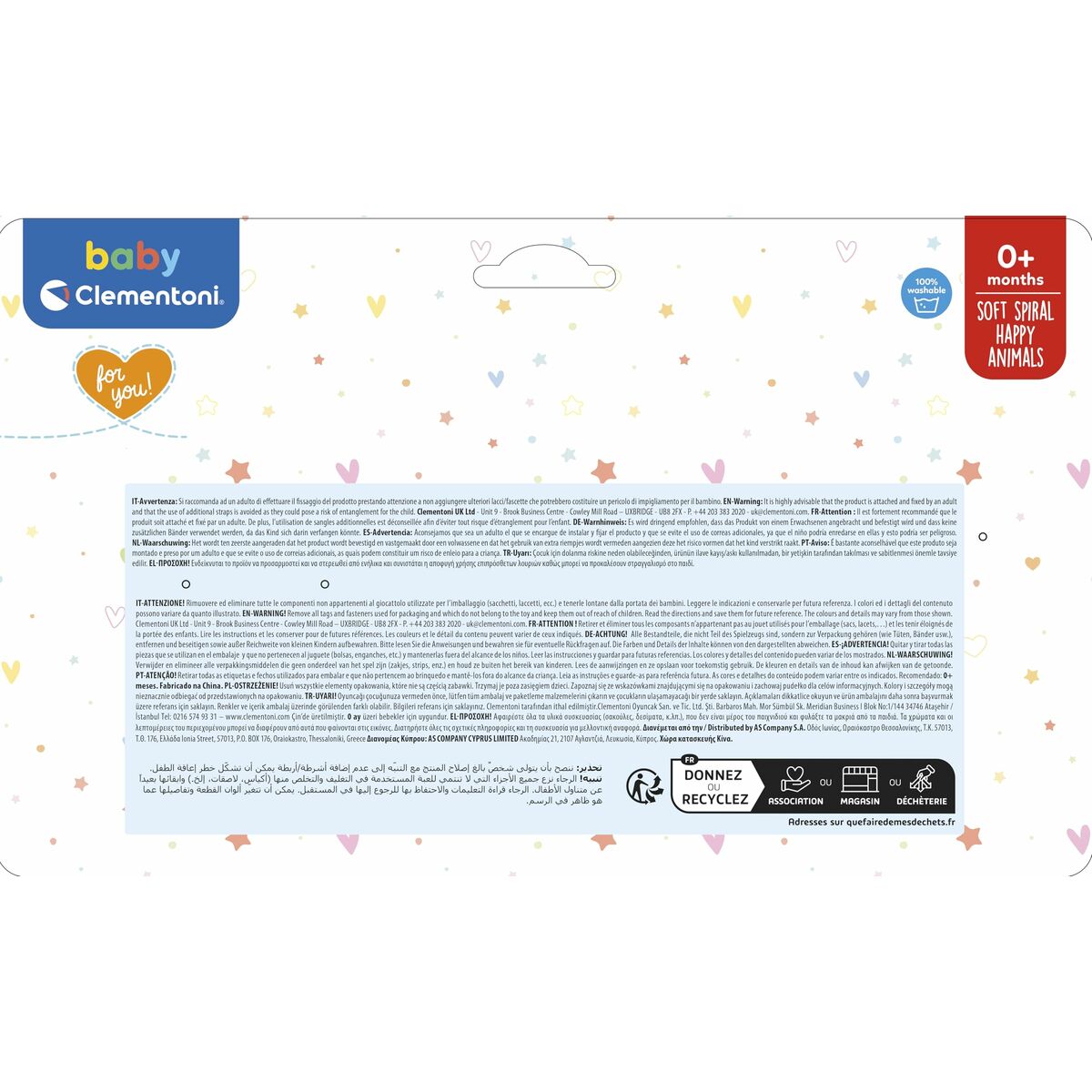 Activity Spiral Clementoni 30 x 18 x 15 cm animals