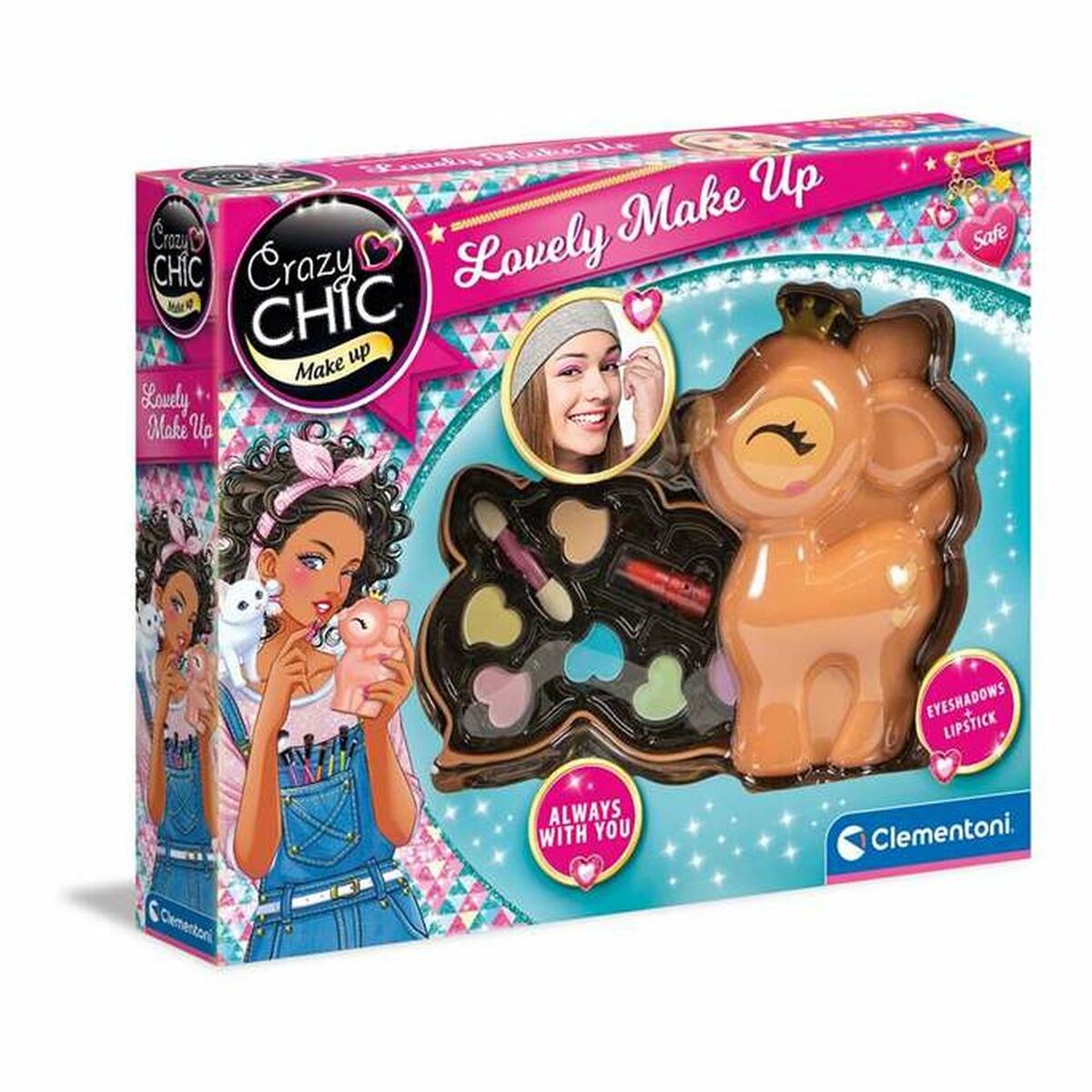 Image secondaire de Kit de maquillage pour enfant Clementoni Lovely Make Up Cerf (27 x 22 x 5 cm)