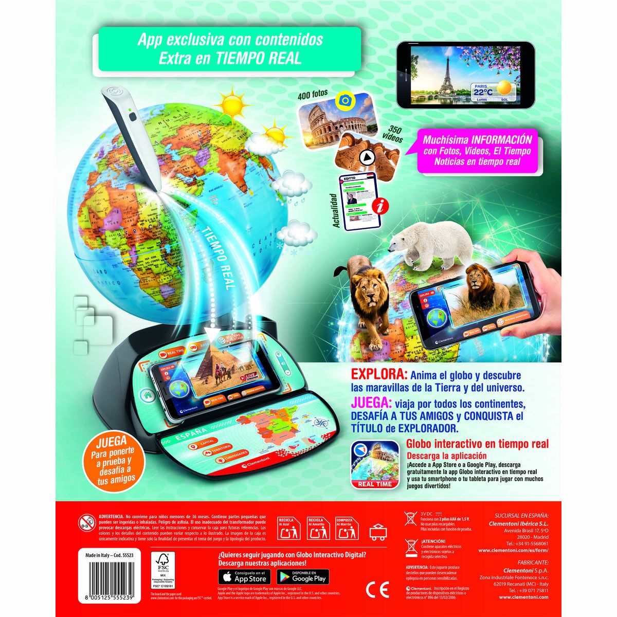 Image secondaire de Globe terrestre Clementoni Plastique