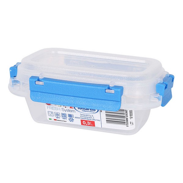 Boîte à lunch hermétique Fresh System Tontarelli 0,3 L Plastique Transparent (9,5 x 14 x 5,7 cm)   