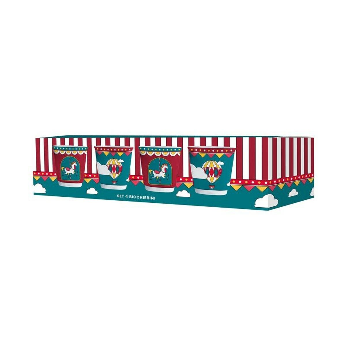 Image secondaire de Ensemble de tasses à café Bialetti Winter Wonderland Turquoise Porcelaine 90 ml 4 Unités