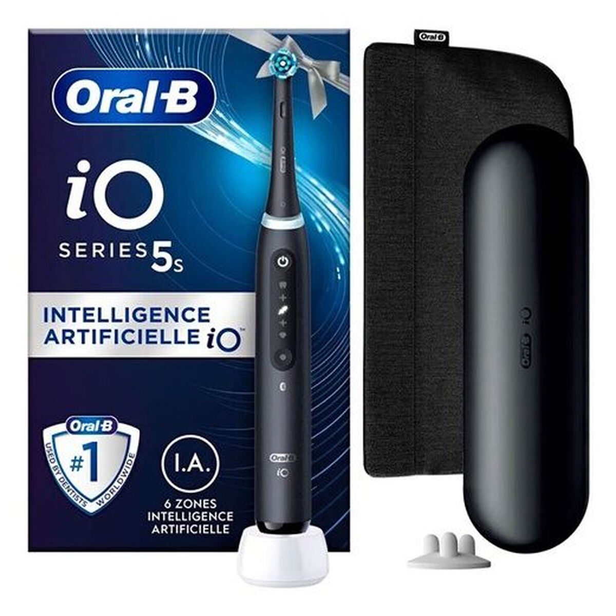 Image secondaire de Brosse à dents électrique Braun IO5/BK+TRAVELCASE Noir
