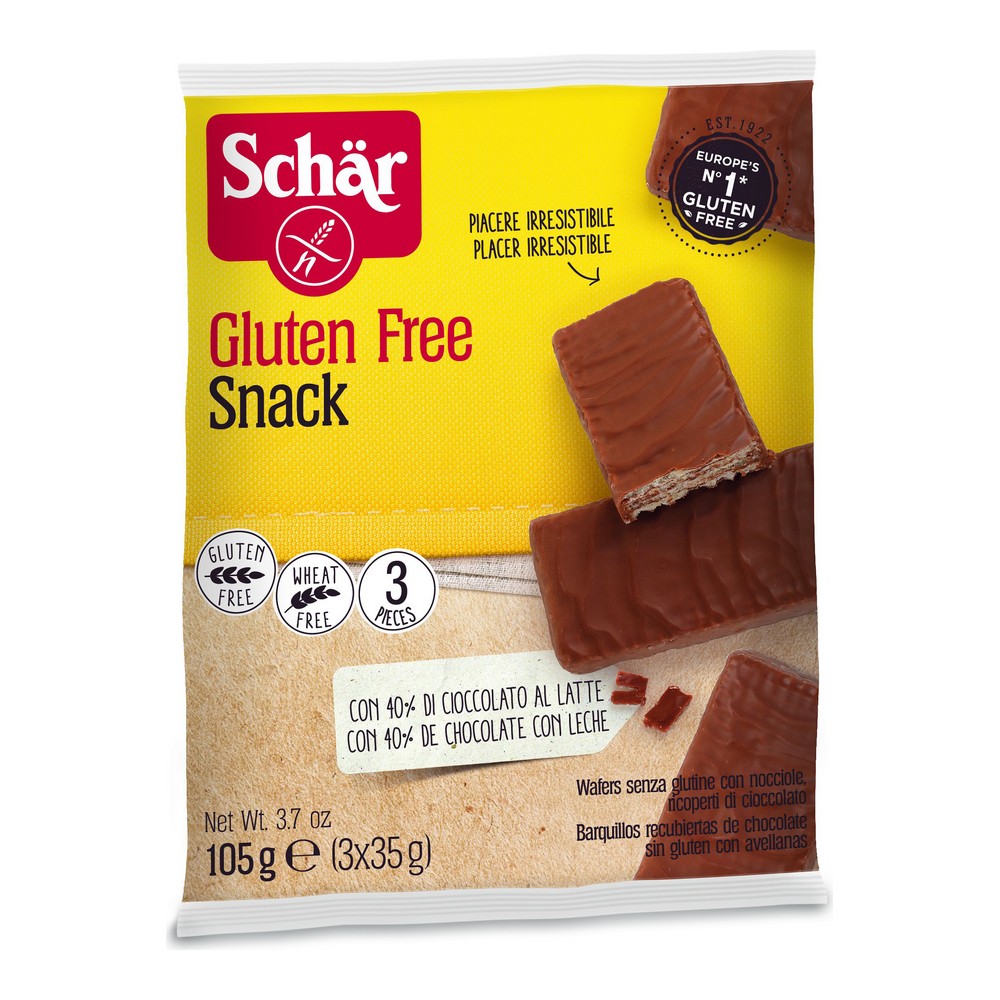 Snacks Schar Snack Chocolate con leche (3 x 35 g)
