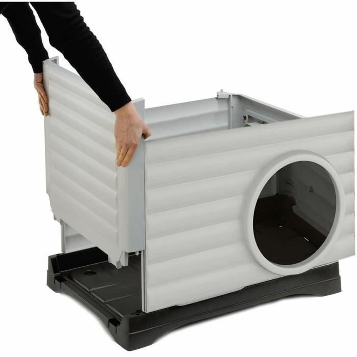 Pet bed Ferplast PETVILLA 50 Resin Thermoplastic 38,5 x 43 x 38,5 cm White Grey, view 2