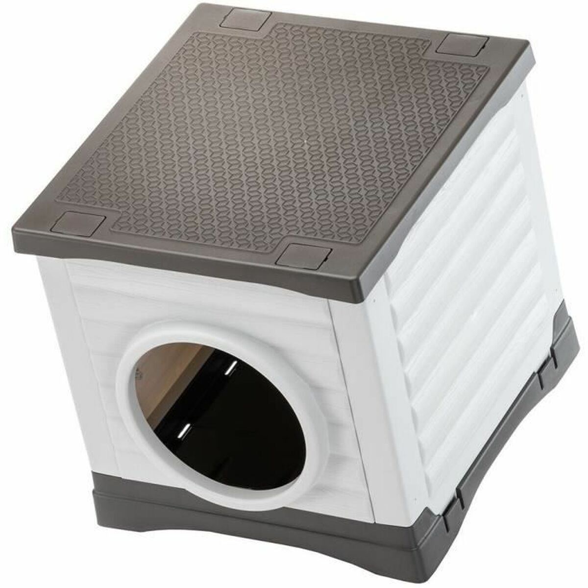 Pet bed Ferplast PETVILLA 50 Resin Thermoplastic 38,5 x 43 x 38,5 cm White Grey, view 3