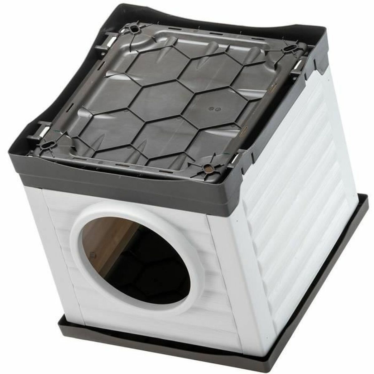 Pet bed Ferplast PETVILLA 50 Resin Thermoplastic 38,5 x 43 x 38,5 cm White Grey, view 4