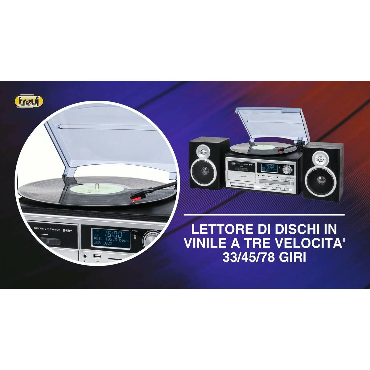 Afbeeldingen van Record Player Trevi 0T107230 Wood