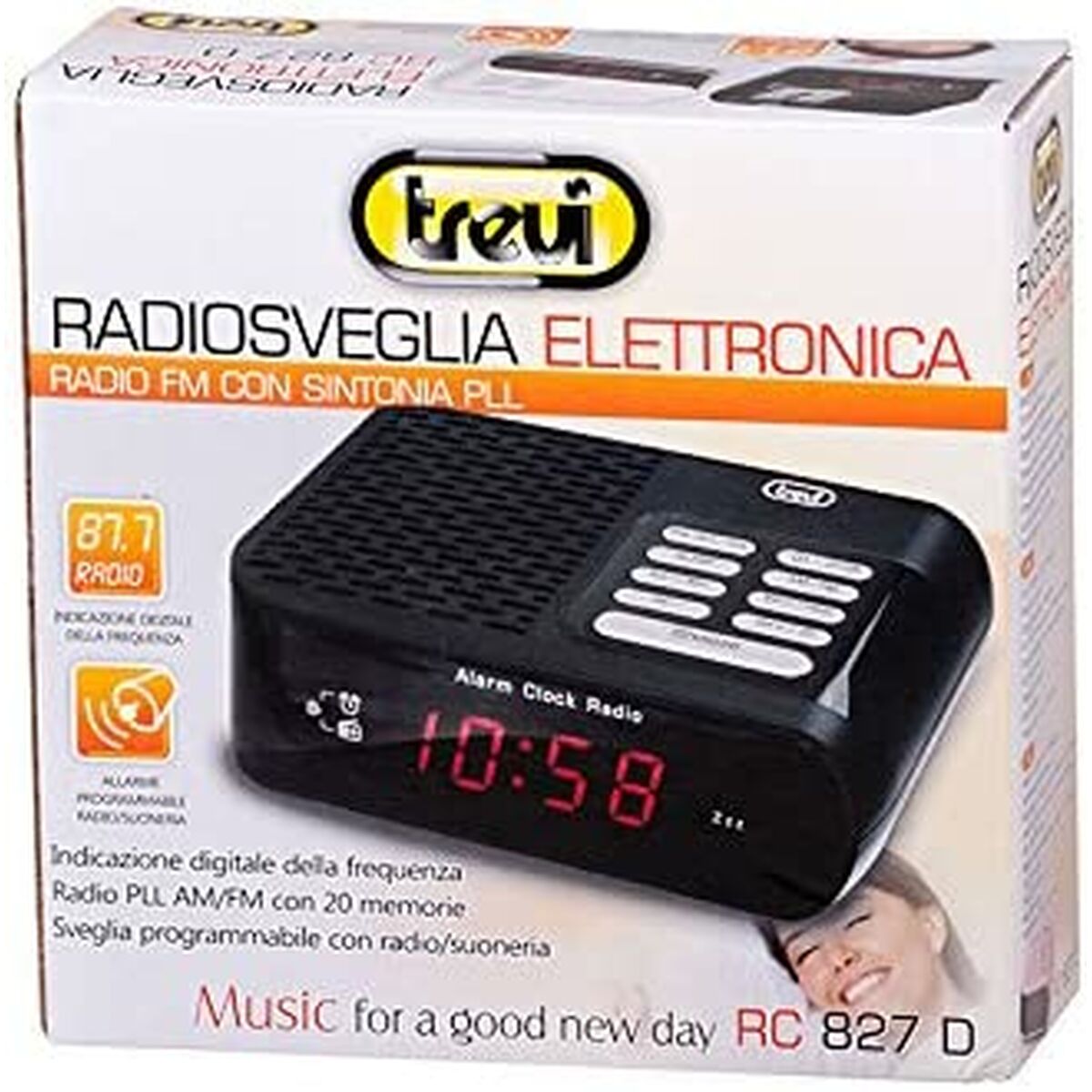 Immagine di Clock-Radio Trevi RC827DBK Black