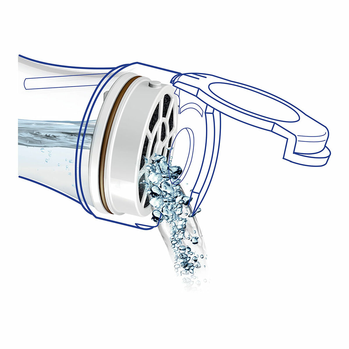 Image secondaire de Bouteille Filtrante LAICA 1 L Transparent