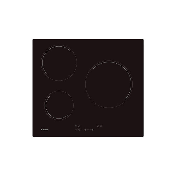 Plaques vitro-céramiques Candy CH63CC 60 cm (3 Zonas de Cocción) Noir   