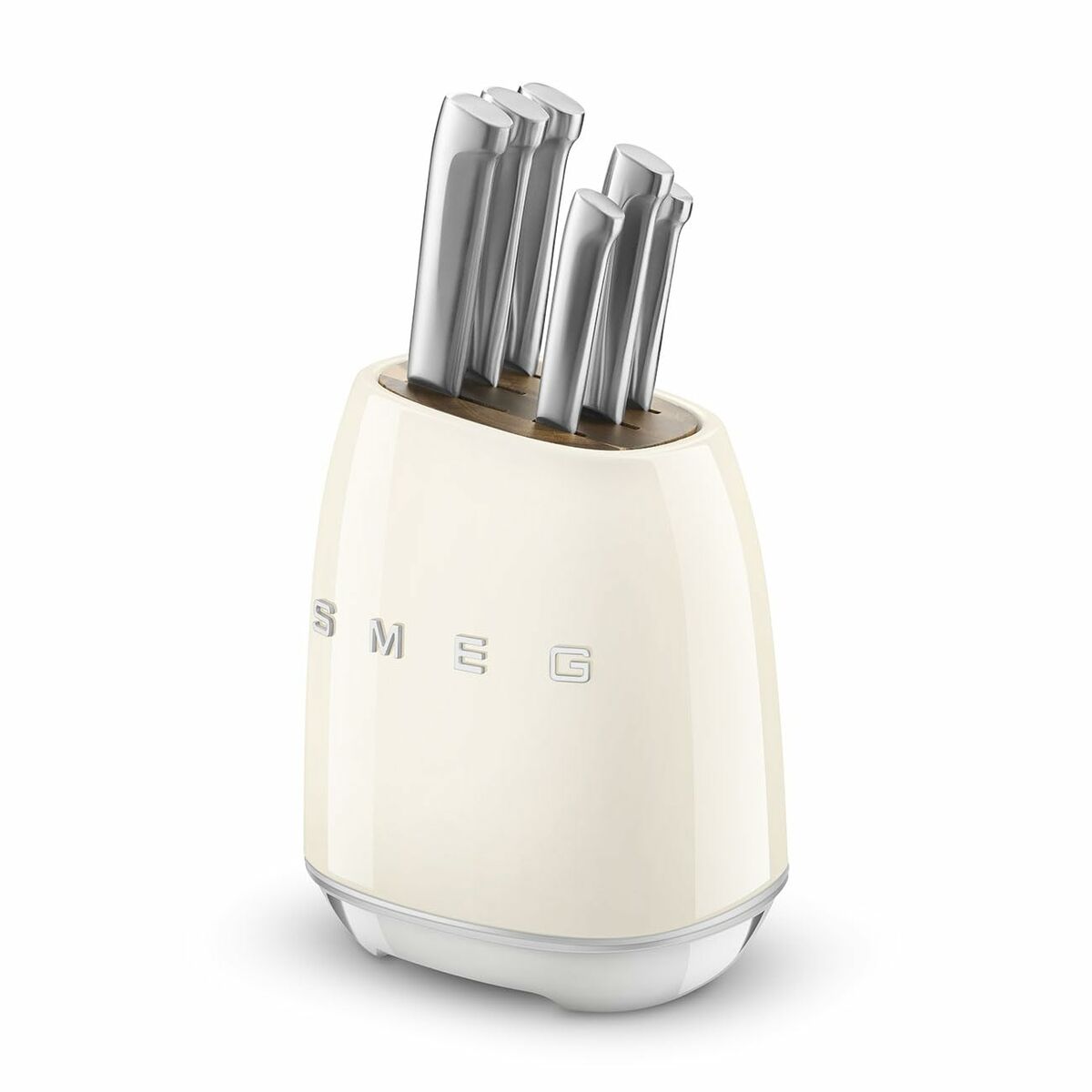 Keukenmessenset met standaard Smeg KBSF02CR Crème