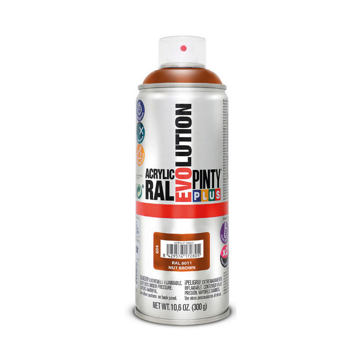 Peinture en spray Pintyplus Evolution RAL 8011 400 ml Nut Brown