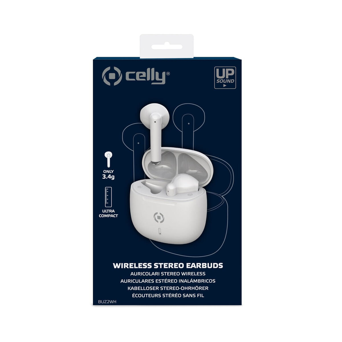 Afbeeldingen van Bluetooth Headset with Microphone Celly BUZ2 White