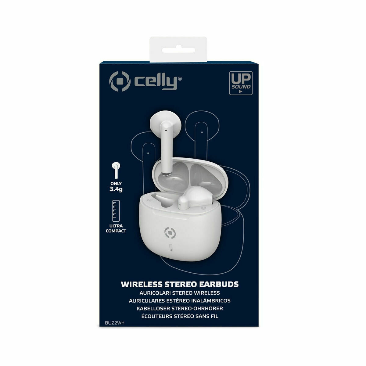 Afbeeldingen van Bluetooth Headset with Microphone Celly BUZ2 White