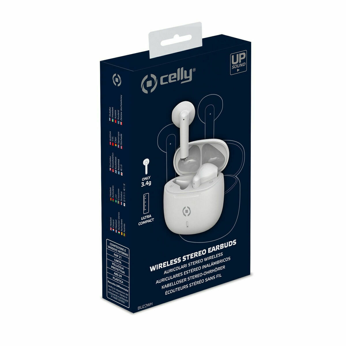 Afbeeldingen van Bluetooth Headset with Microphone Celly BUZ2 White