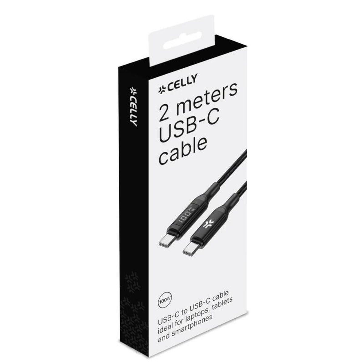 Picture of USB-C Cable Celly USBCUSBC100WLED