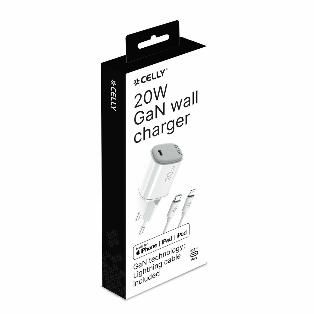 USB Cable Celly UPTC1USBC20WCTL White