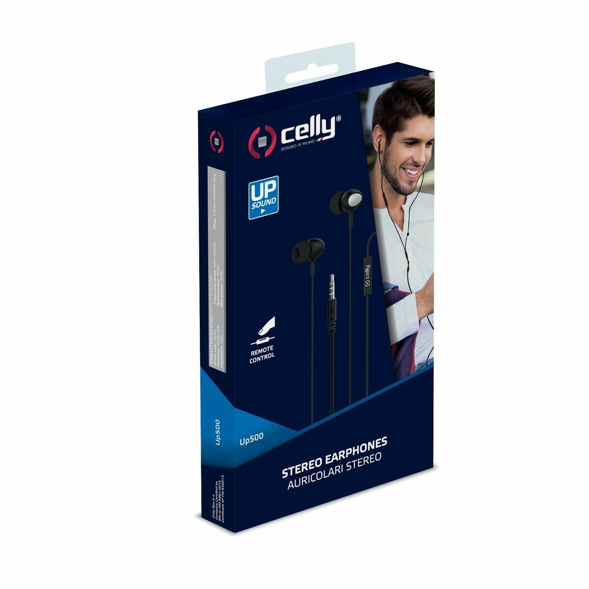 Headphones with Microphone Celly UP500BK Black