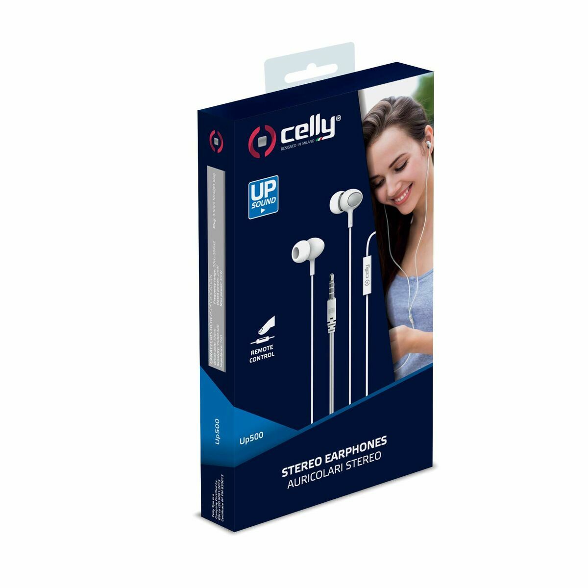 Headphones with Microphone Celly UP500WH White