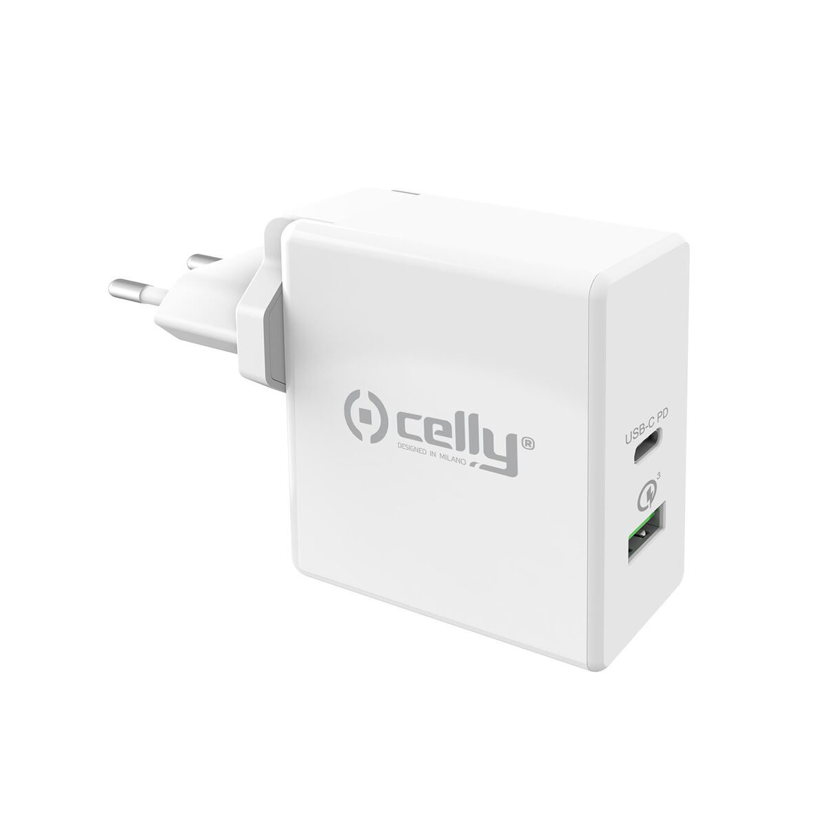 Chargeur mural 2 en 1 Celly Blanc 30 W
