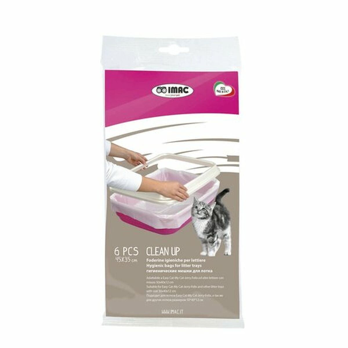 Sanitary bags IMAC Clean up 45 x 35 cm White Plastic, view 2