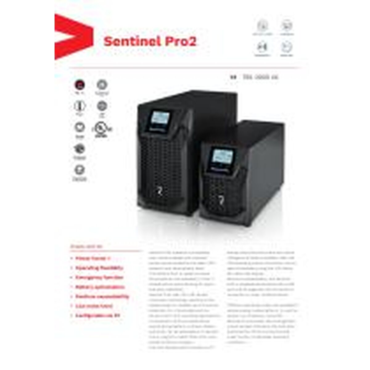 Bild von Uninterruptible Power Supply System Interactive UPS Riello SP2 1500