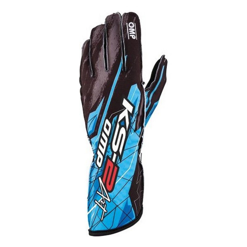 Karting Gloves OMP KS-2 ART Blue Size S