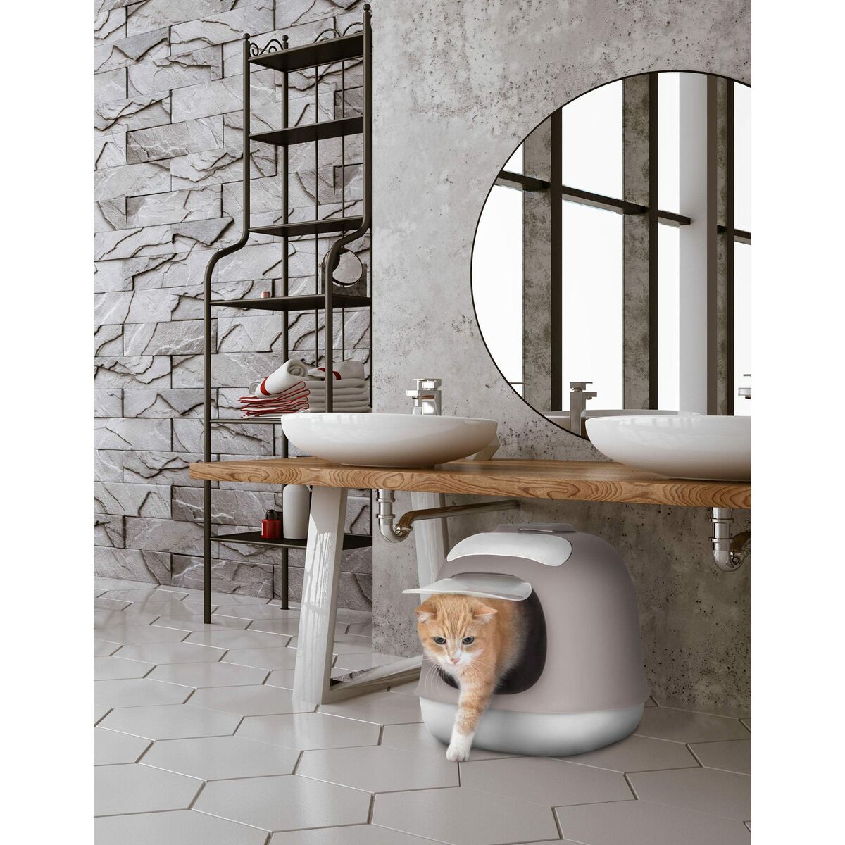 Kattenbak United Pets Groen Polypropyleen 40 x 50 cm